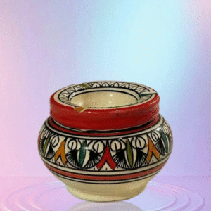 Handcrafted Colorful Ceramic Moroccan Ashtray