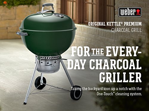 Weber Original Kettle Premium Charcoal Grill – 22-Inch Black BBQ with Hinged Cooking Grate, One-Touch Cleaning System, Heat Retention Lid, and Built-In Thermometer - Image 39