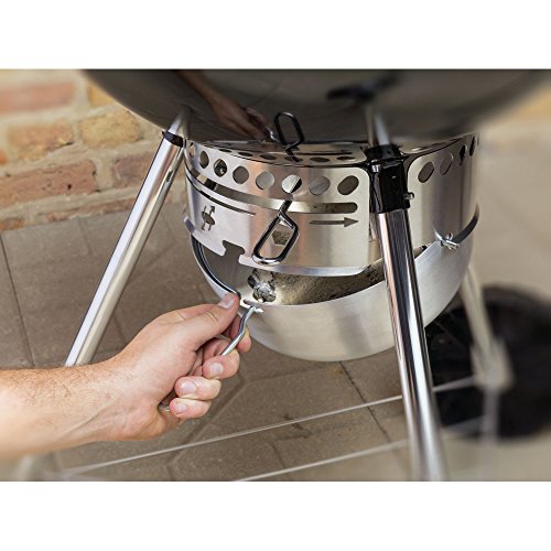 Weber Original Kettle Premium Charcoal Grill – 22-Inch Black BBQ with Hinged Cooking Grate, One-Touch Cleaning System, Heat Retention Lid, and Built-In Thermometer - Image 21