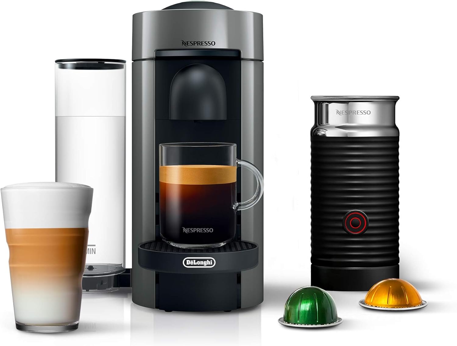 Nespresso VertuoPlus Coffee & Espresso Maker by De'Longhi – Grey | 4 Brew Sizes, 1.18L Removable Tank, Centrifusion Technology - Image 2