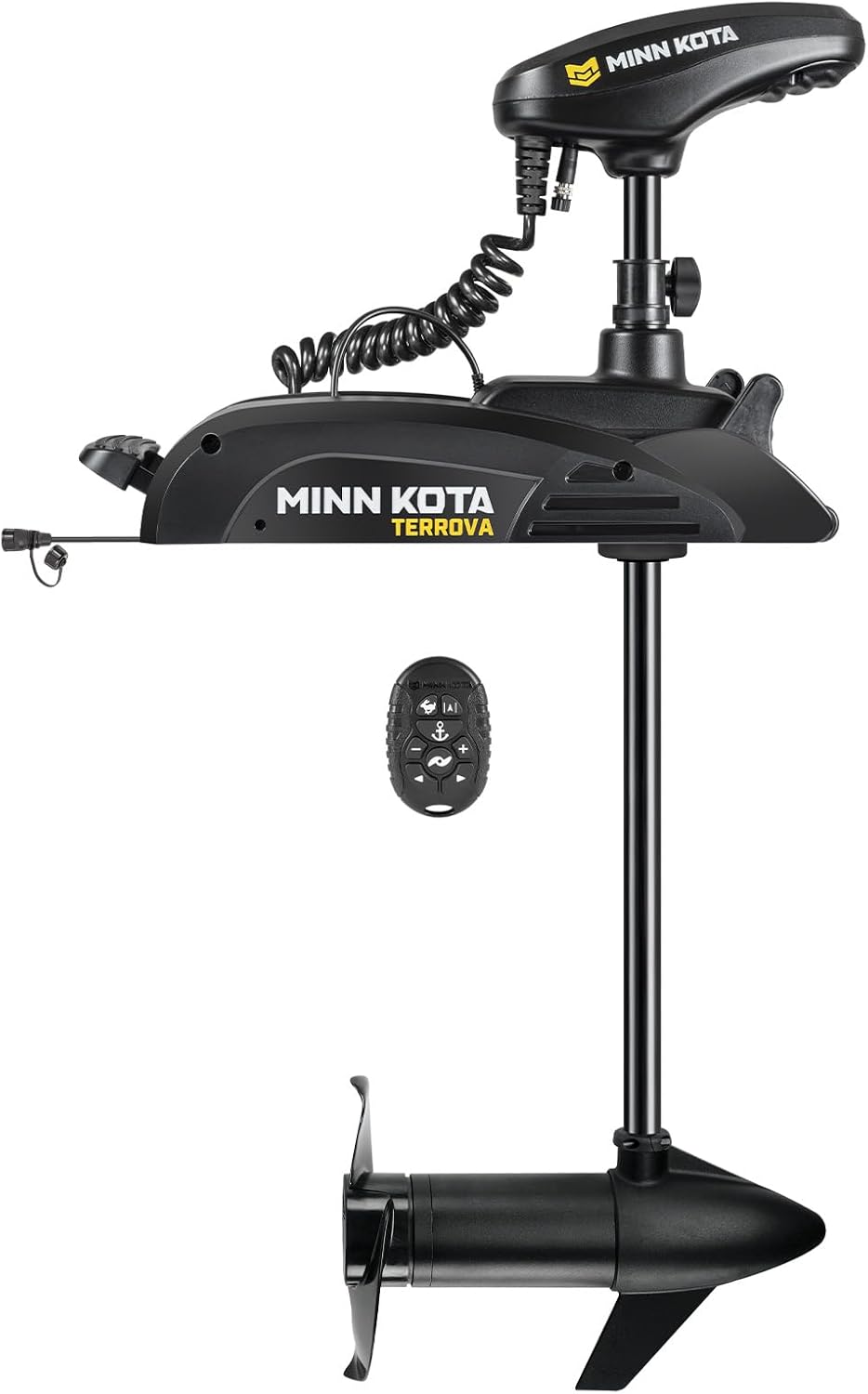Minn Kota Terrova Kayak 55 lb Thrust GPS Bow-Mount Trolling Motor with Safety Switch Kit, 36″ Shaft, Micro Remote