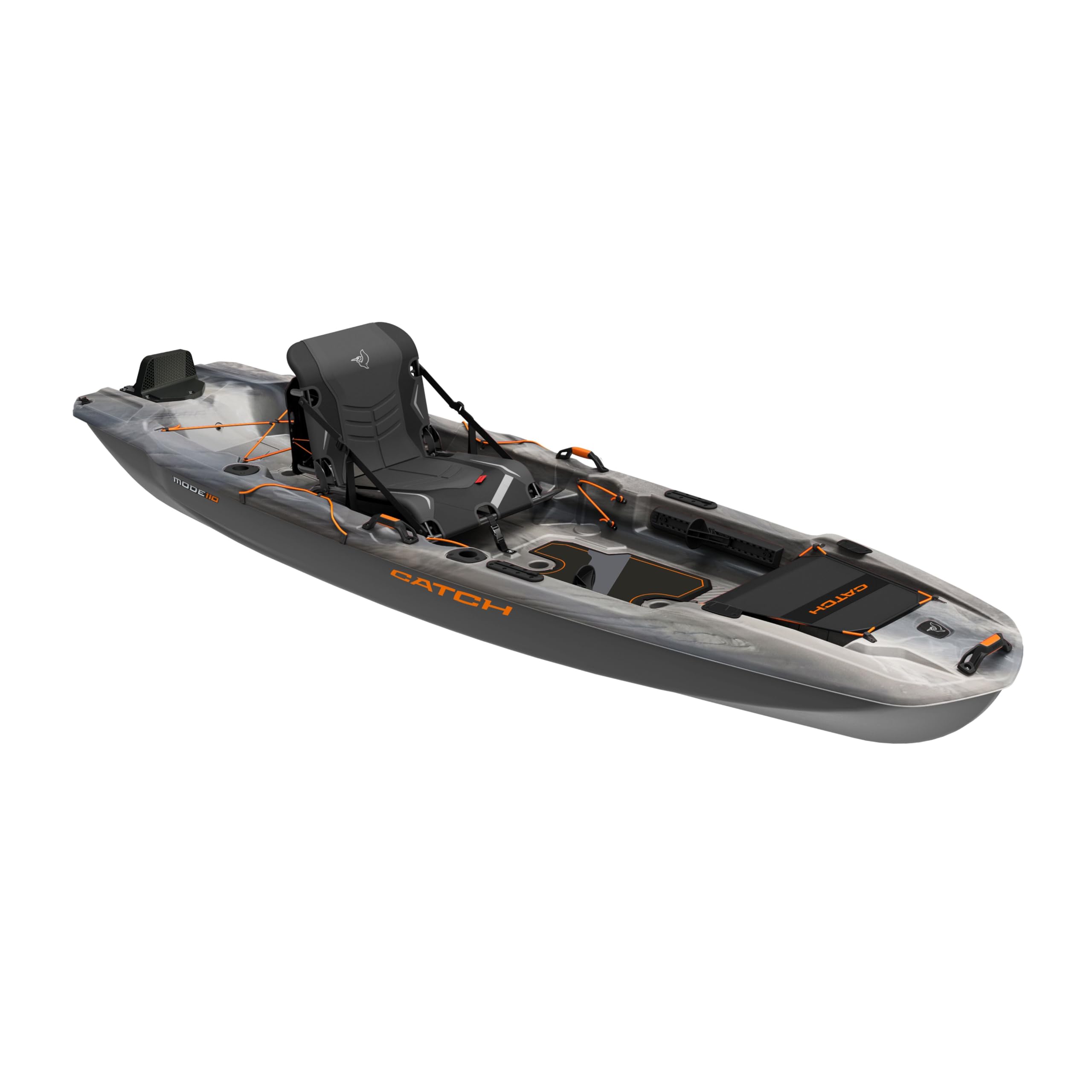 Pelican Catch Mode 110 Premium Angler Kayak – 10 ft 8 in Sit-On-Top with ERGOBOOST™ Seat & Tunnel Hull (Granite)