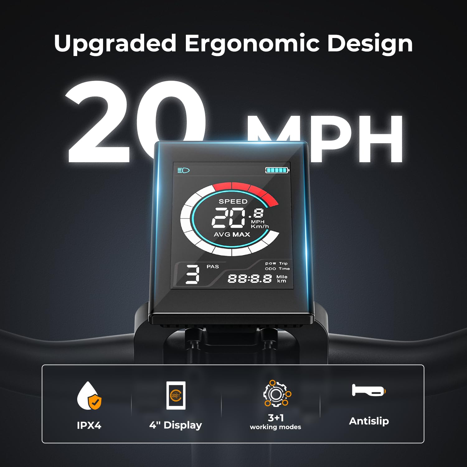 Jasion EB5 26″ / 66 cm Electric Bike – 350 W Motor, Removable 36 V Battery, 40 mi / 64 km Range - Image 16