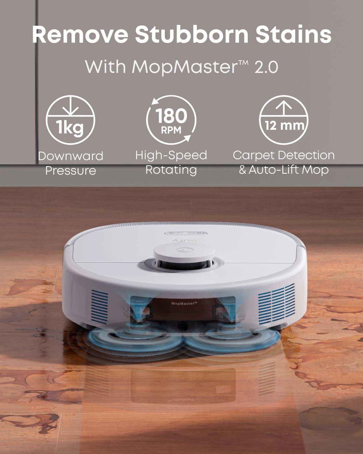 eufy X10 Pro Omni Robot Vacuum and Mop Combo, 8,000Pa Suction, Self-Emptying, Auto Mop Washing & Drying, Dual Auto-Lift Mops, AI Obstacle Avoidance, Black - Image 9
