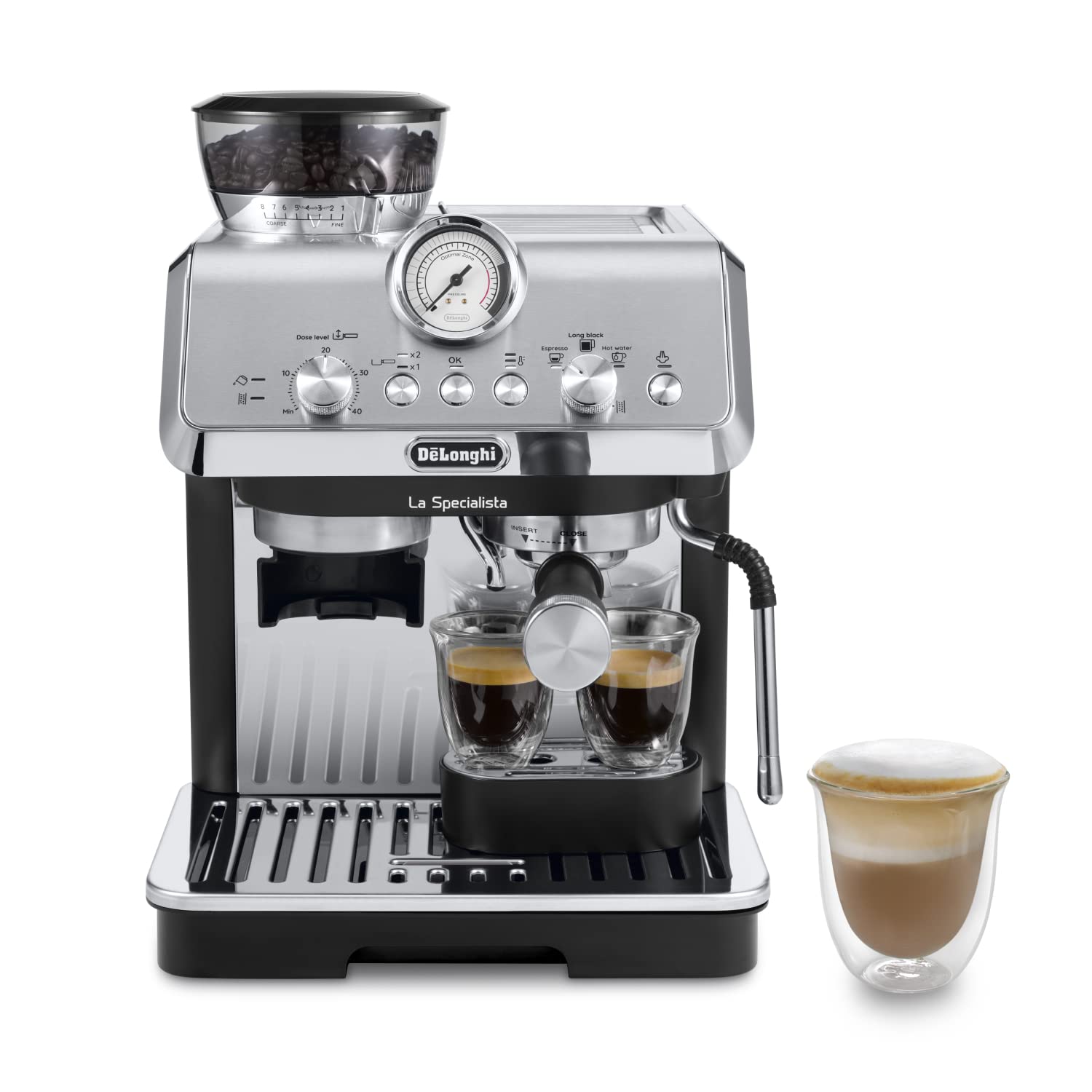 De’Longhi La Specialista Metal EC9155.MB – Barista-Style Pump Espresso & Cappuccino Machine with Sensor Grinder, 1450 W, Metal Black