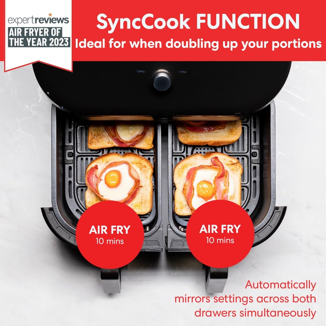 Instant Pot VersaZone Dual Air Fryer 8.5L – Double Basket with Divider, 8-in-1 Smart Cooking, Energy Saving, Easy Clean, Black Stainless Steel - Image 40