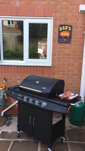 CosmoGrill Pro Deluxe 4+1 Gas Barbecue Grill – 5 Burner Outdoor BBQ with Side Burner, Warming Rack, Thermometer – Large Family Garden Grill (Model 93411) photo review