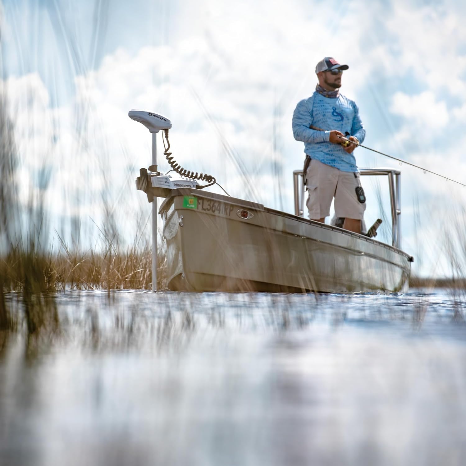 Minn Kota 1363585 Riptide PowerDrive 70 lb Thrust Bow-Mount Trolling Motor with Micro Remote, 54″ Shaft, Saltwater - Image 5