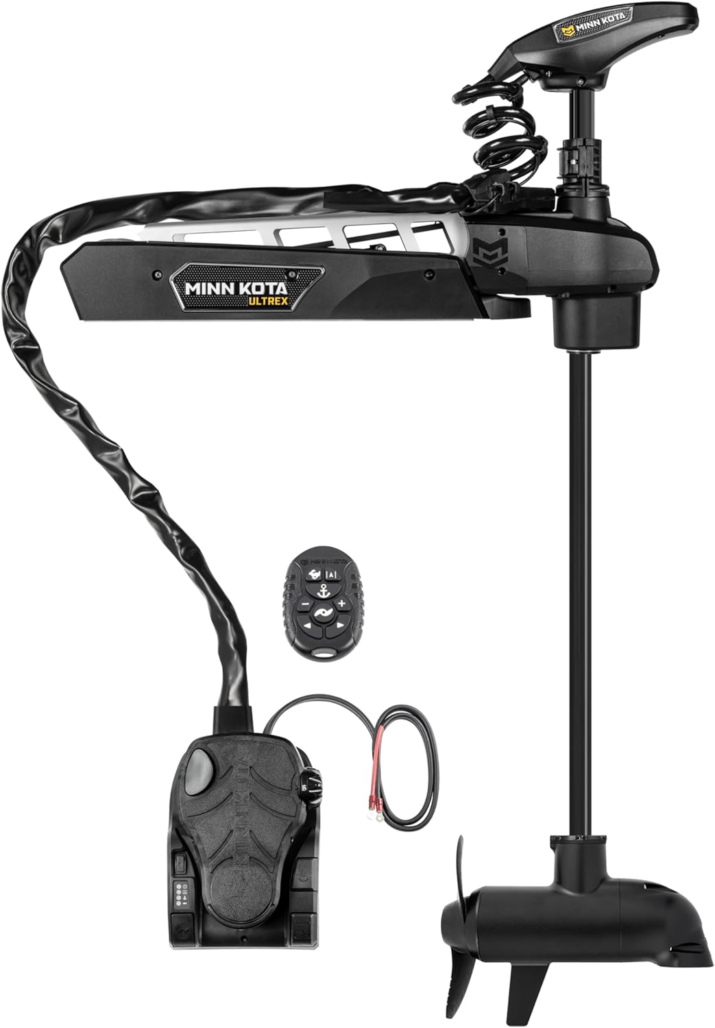 Minn Kota 1368900 Ultrex Quest 90/115 lb Thrust Brushless Bow-Mount Trolling Motor with Dual Spectrum CHIRP Sonar, Micro Remote, 45″ Shaft, Freshwater