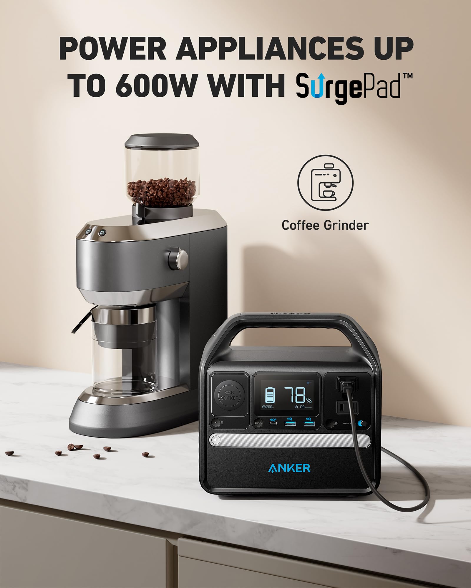 Anker 521 Portable Power Station 256Wh – LiFePO4 Battery | 300W AC Output (600W Surge) | 60W USB-C PD, 6 Ports, Solar-Compatible PowerHouse for Camping, Emergency, Travel & Outdoor Use - Image 5