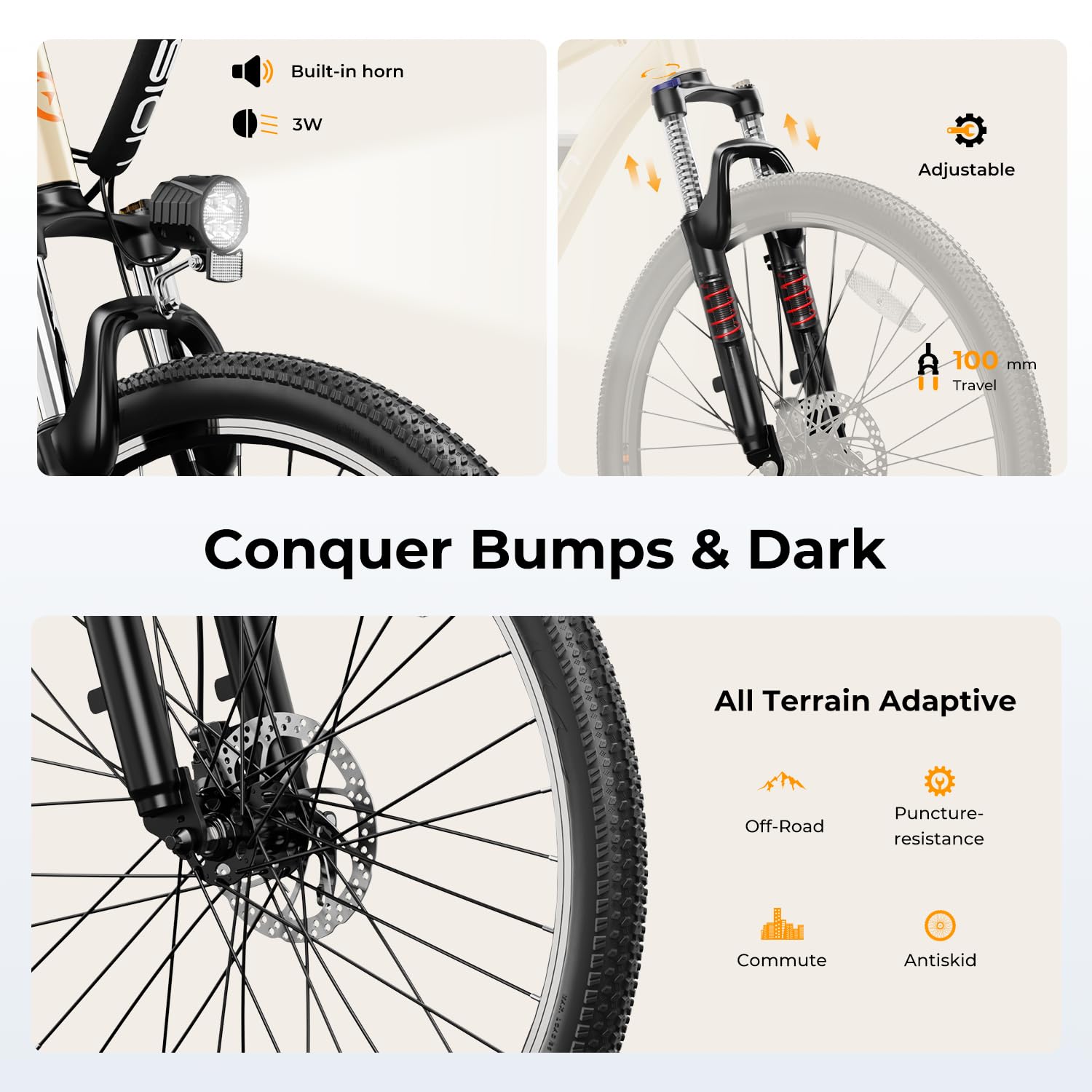 Jasion EB5 26″ / 66 cm Electric Bike – 350 W Motor, Removable 36 V Battery, 40 mi / 64 km Range - Image 33