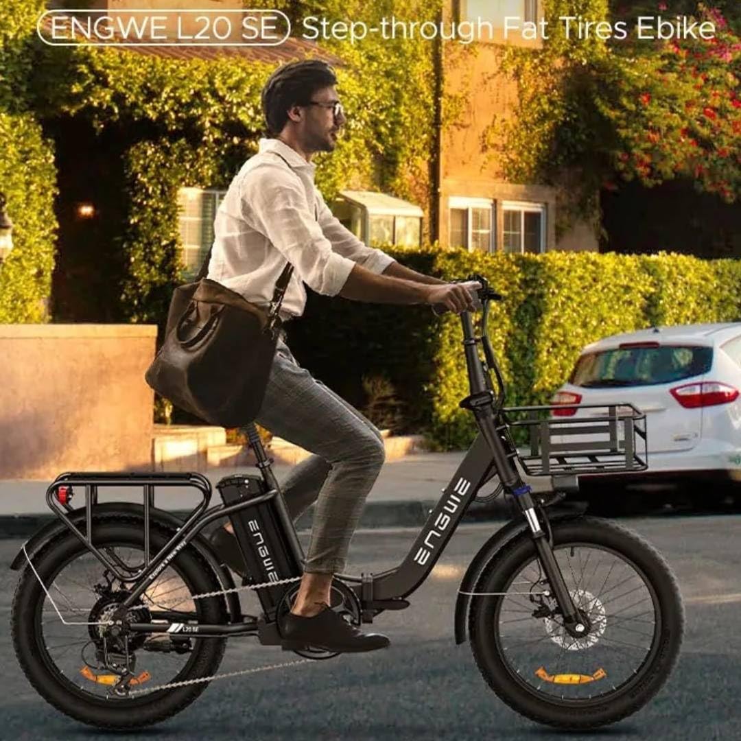 ENGWE L20 SE 20″ Folding Fat-Tyre E-Bike – 250 W motor, 36 V 15.6 Ah battery (140 km range), 25 km h⁻¹ top-speed - Image 22
