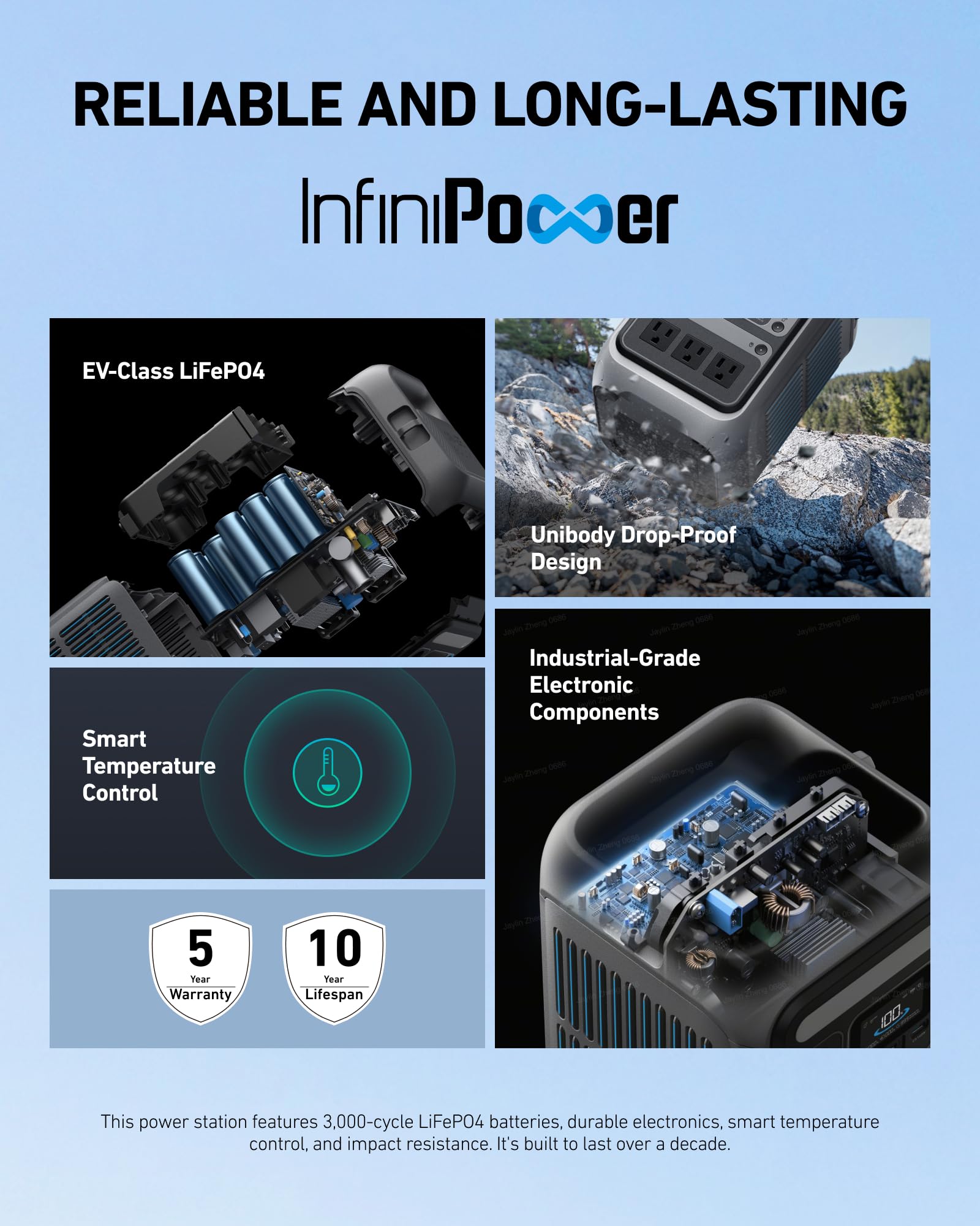 Anker SOLIX C300 Portable Power Station – 288 Wh LiFePO₄, 300 W (600 W Surge), 140 W Two-Way Fast Charge, 8-Port Solar Generator for Camping & Emergencies - Image 12