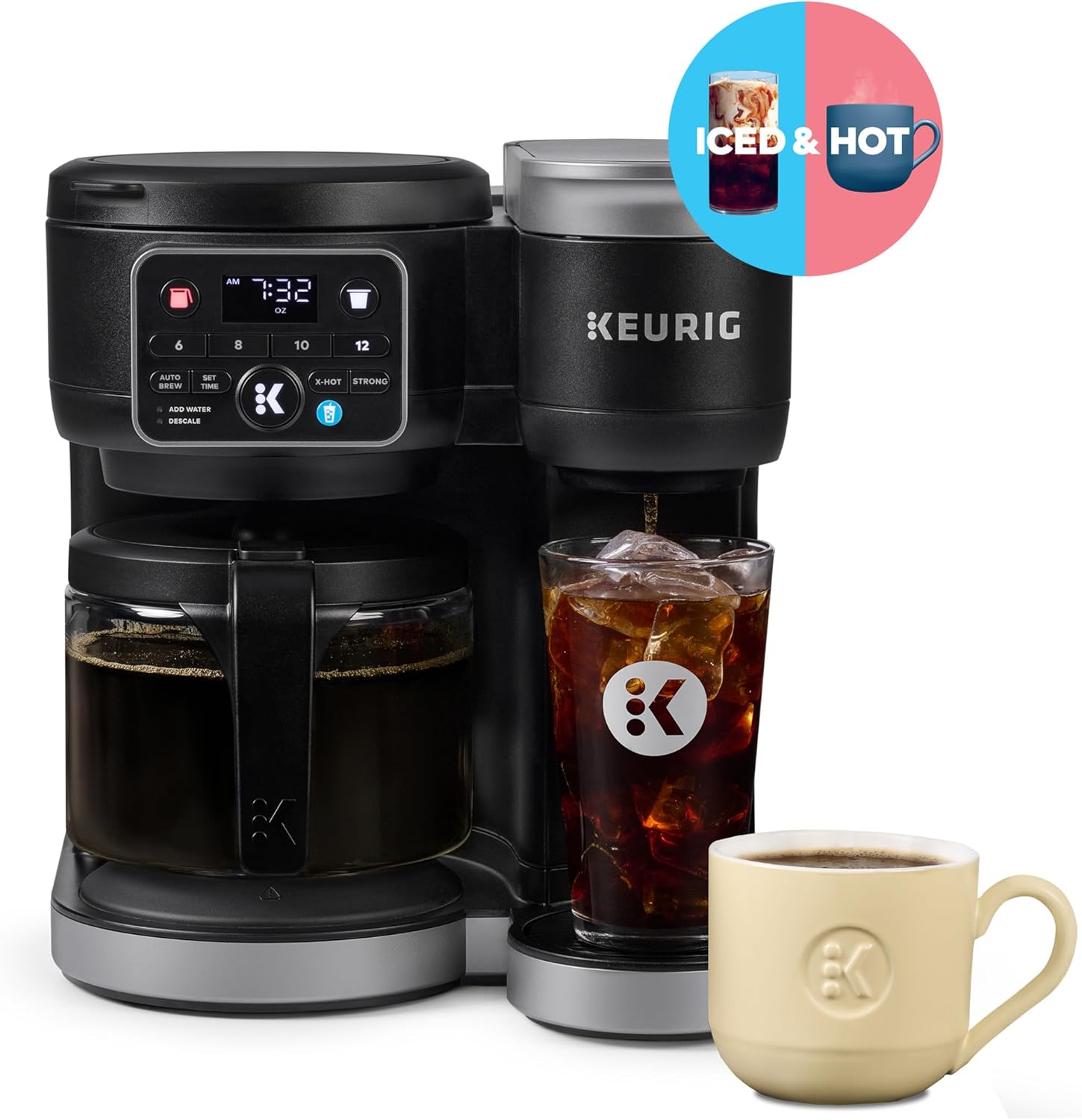 Keurig K-Duo Gen 2 Hot & Iced Coffee Maker – Single Serve & 12-Cup Carafe Brewer with MultiStream Technology, 72oz Reservoir, Programmable Auto Brew, Black - Image 9