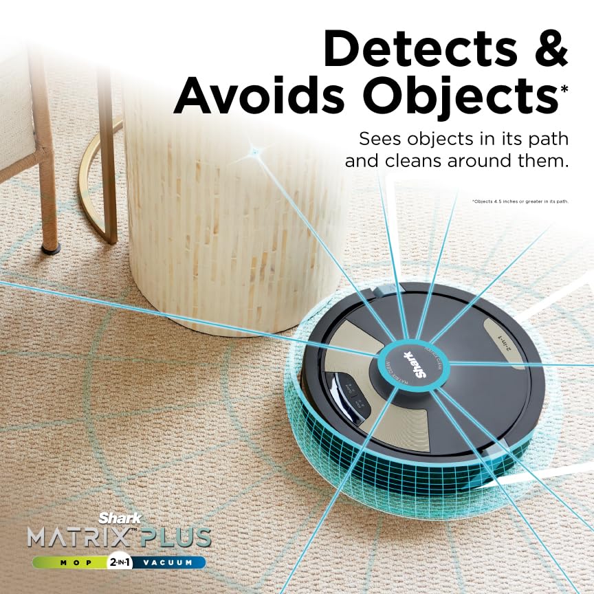 Shark Matrix Plus 2-in-1 Robot Vacuum & Mop with Sonic Mopping, Matrix Clean Navigation, Self-Empty HEPA Base, Precision Mapping, CleanEdge Technology, Pet Hair Removal, WiFi/App Control, RV2610WA - Image 33