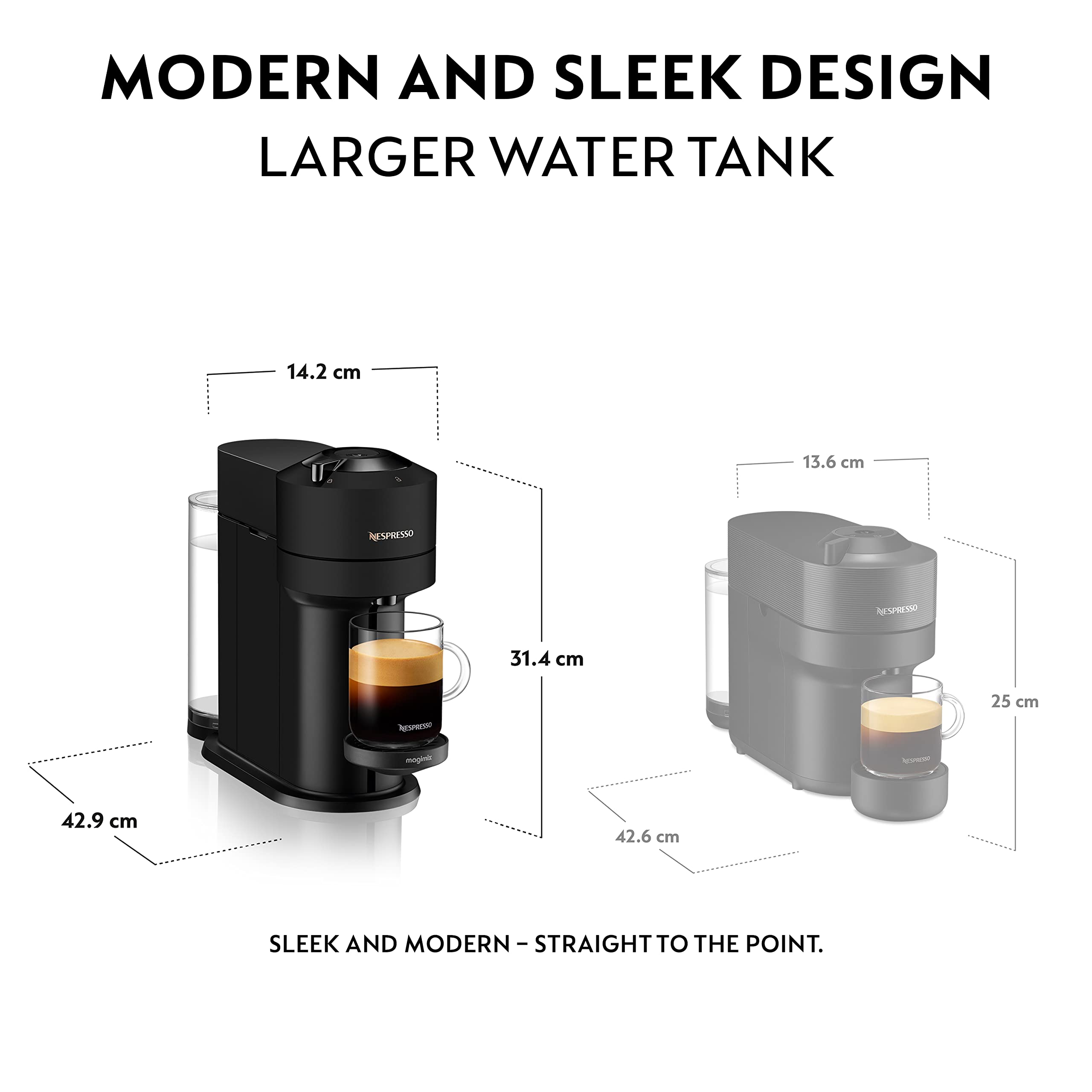 Nespresso Vertuo Next ENV120.BM – Capsule Coffee Maker (5 Sizes) with Centrifusion & Smart Connectivity, Matt Black - Image 6