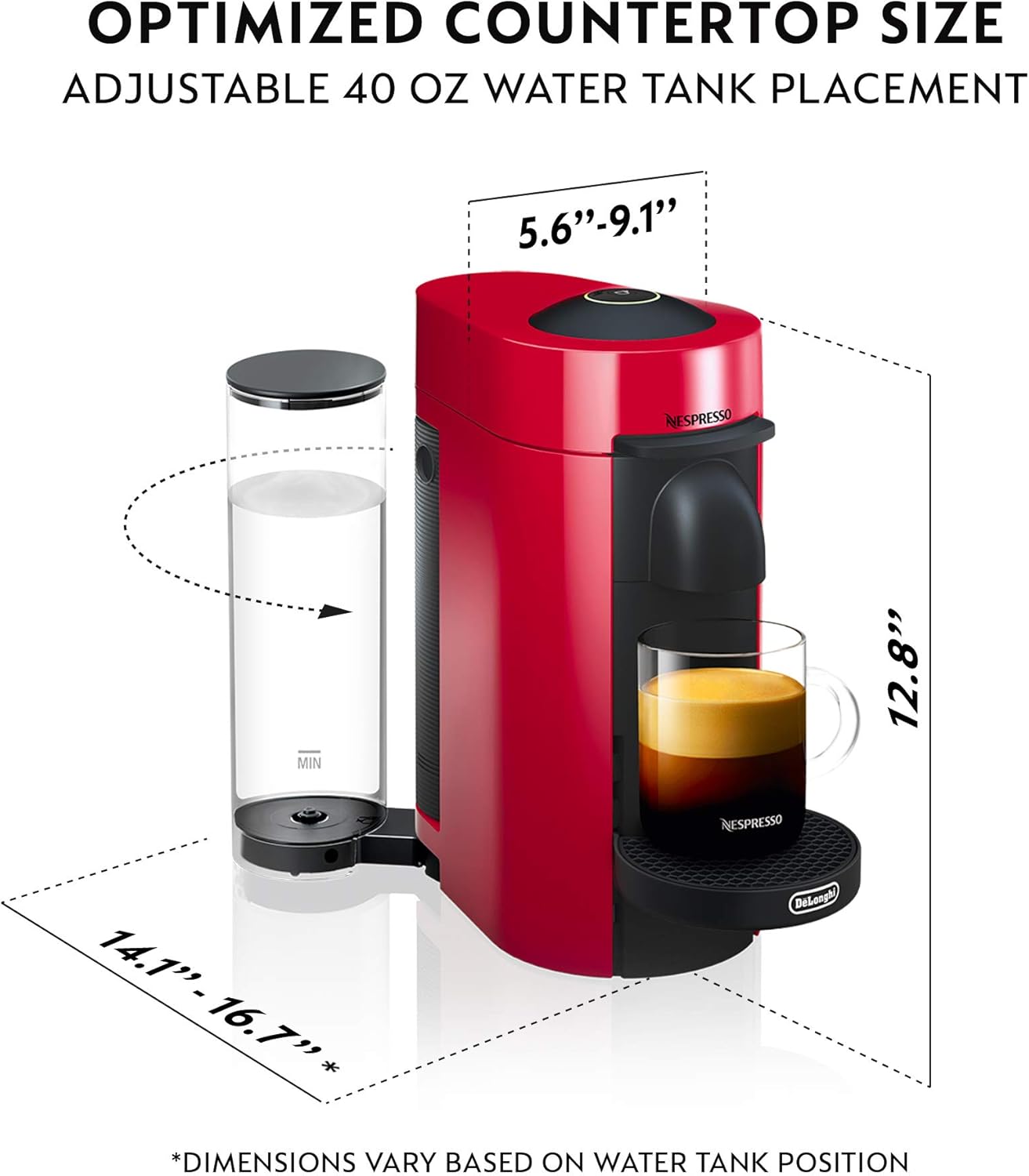 Nespresso VertuoPlus Coffee & Espresso Maker by De'Longhi – Grey | 4 Brew Sizes, 1.18L Removable Tank, Centrifusion Technology - Image 45