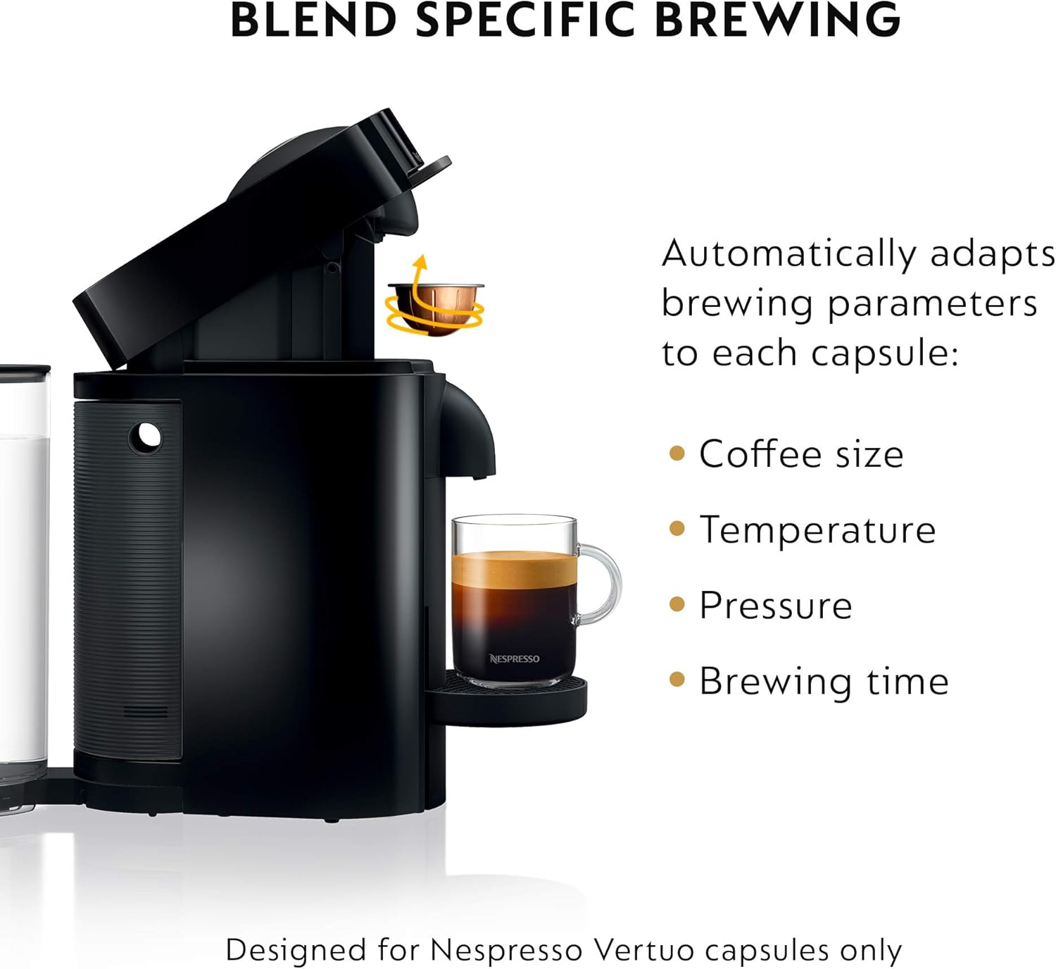 Nespresso VertuoPlus Coffee & Espresso Maker by De'Longhi – Grey | 4 Brew Sizes, 1.18L Removable Tank, Centrifusion Technology - Image 71