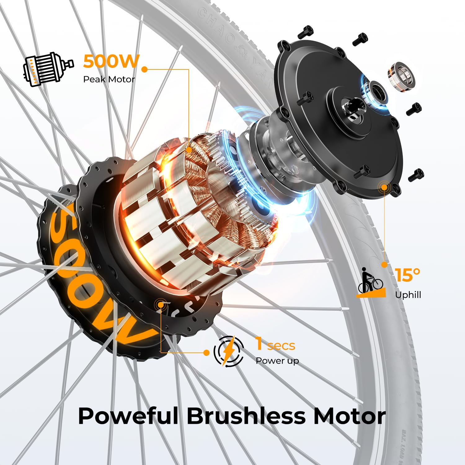 Jasion EB5 26″ / 66 cm Electric Bike – 350 W Motor, Removable 36 V Battery, 40 mi / 64 km Range - Image 22