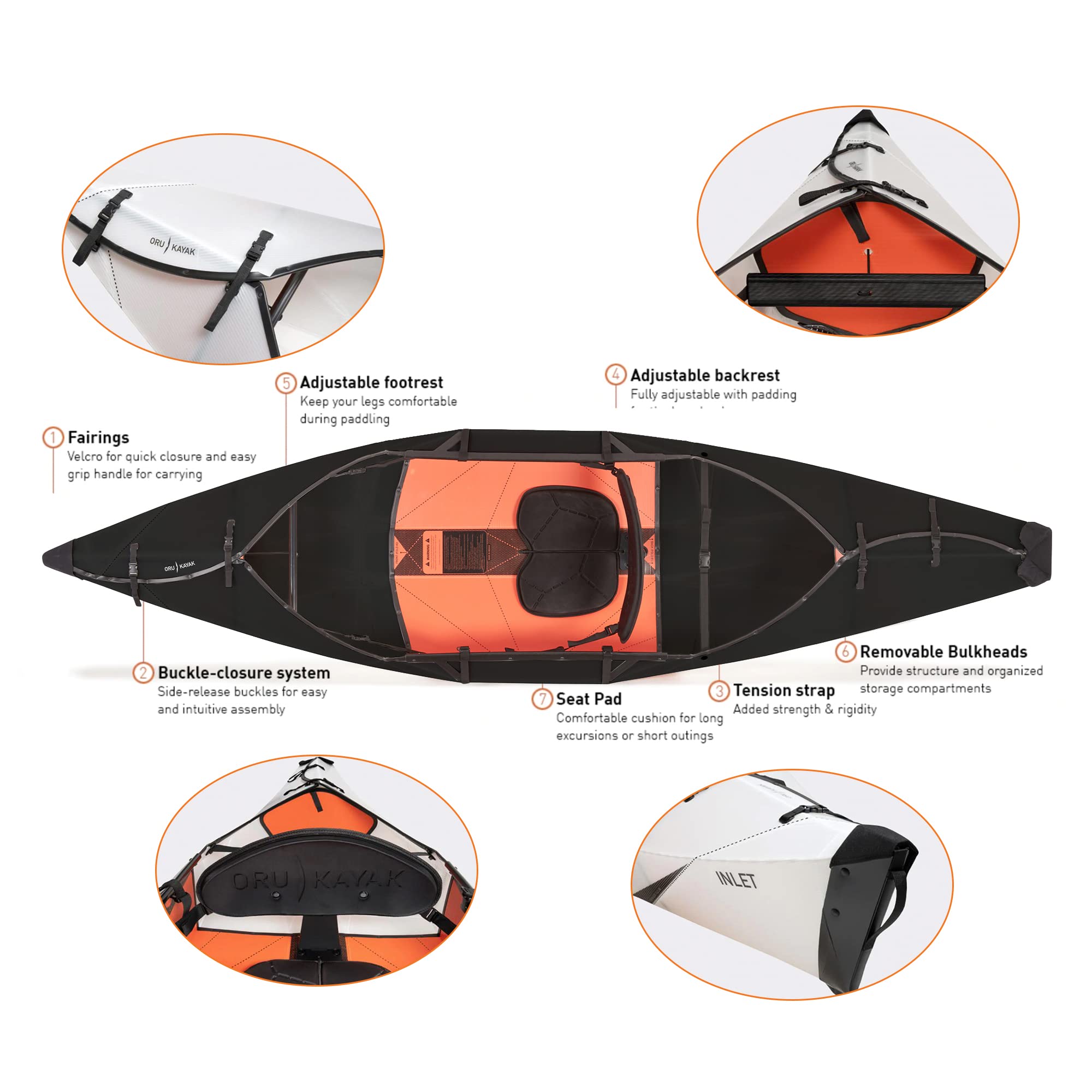 Oru Kayak Inlet – 9’8″ Foldable Origami Kayak for Lakes & Rivers, 20 lbs, 275 lb Capacity - Image 7