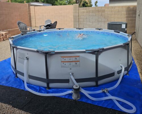 Bestway Steel Pro MAX 12ft (3.66m) x 30in (76cm) Round Above Ground Swimming Pool Set with Filter Pump – 6,473L Capacity – Durable Metal Frame Family Outdoor Pool – Gray photo review