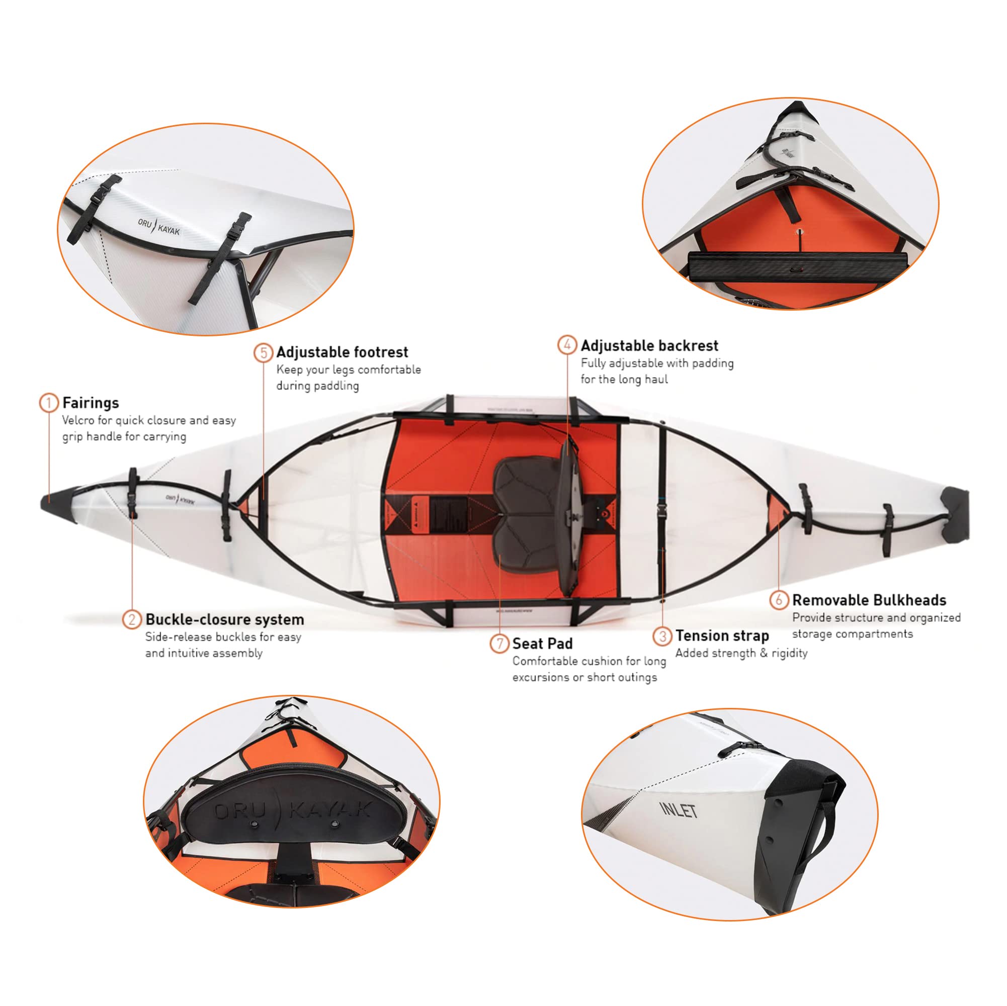 Oru Kayak Inlet – 9’8″ Foldable Origami Kayak for Lakes & Rivers, 20 lbs, 275 lb Capacity - Image 15