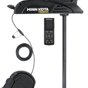 Minn Kota 1358355 Terrova 55 lb Thrust Bow-Mount Trolling Motor with Spot-Lock®, Dual Spectrum CHIRP Sonar, Wireless Remote, 45″ Shaft