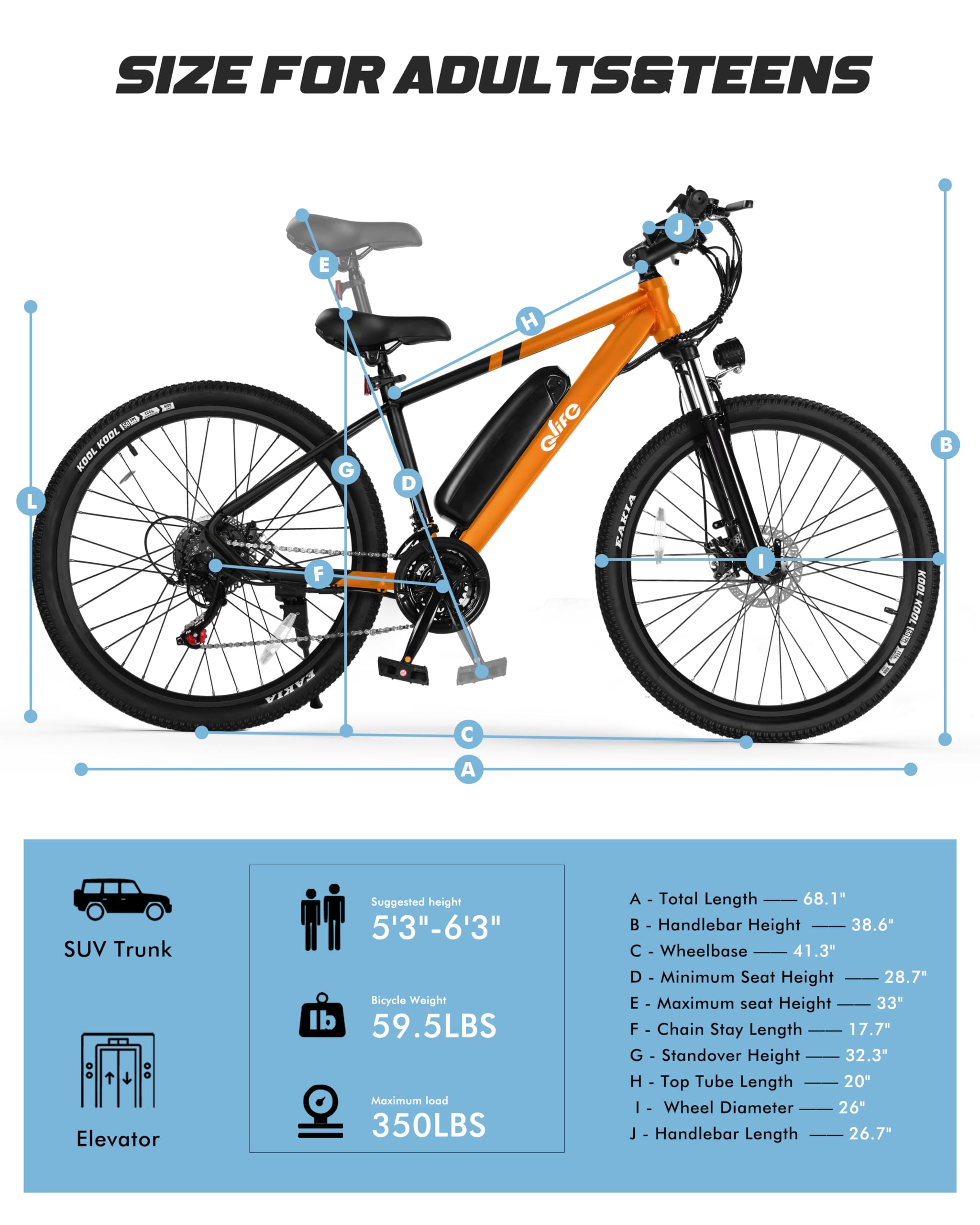 Racer Electric Bike for Adults - 21-Speed Mountain Lightweight Ebike with Peak 750W 22MPH Brushless Motor, 375Wh Removable Battery, 26X2.1 Tire Step Over E-MTB, Up to 40 Miles - Image 86