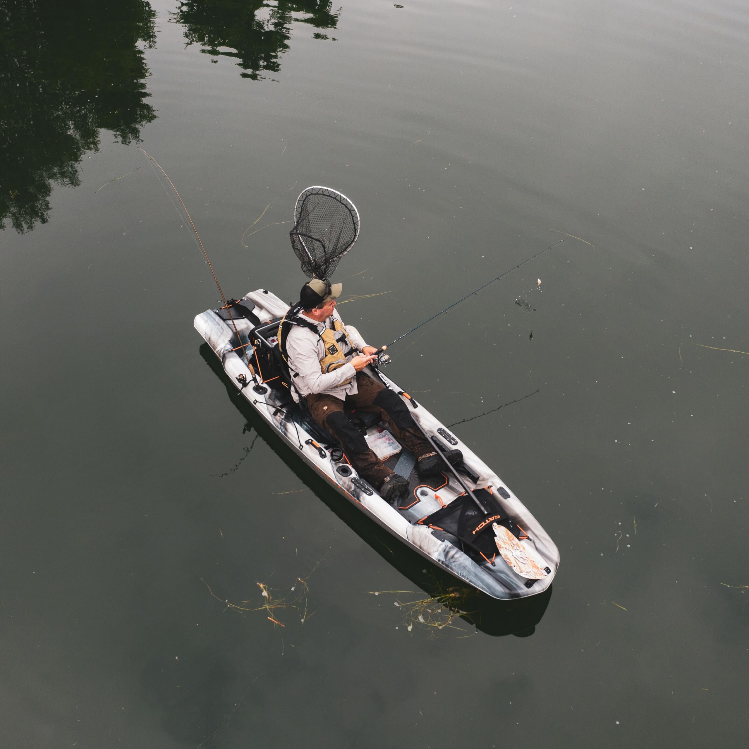 Pelican Catch Mode 110 Premium Angler Kayak – 10 ft 8 in Sit-On-Top with ERGOBOOST™ Seat & Tunnel Hull (Granite) - Image 22