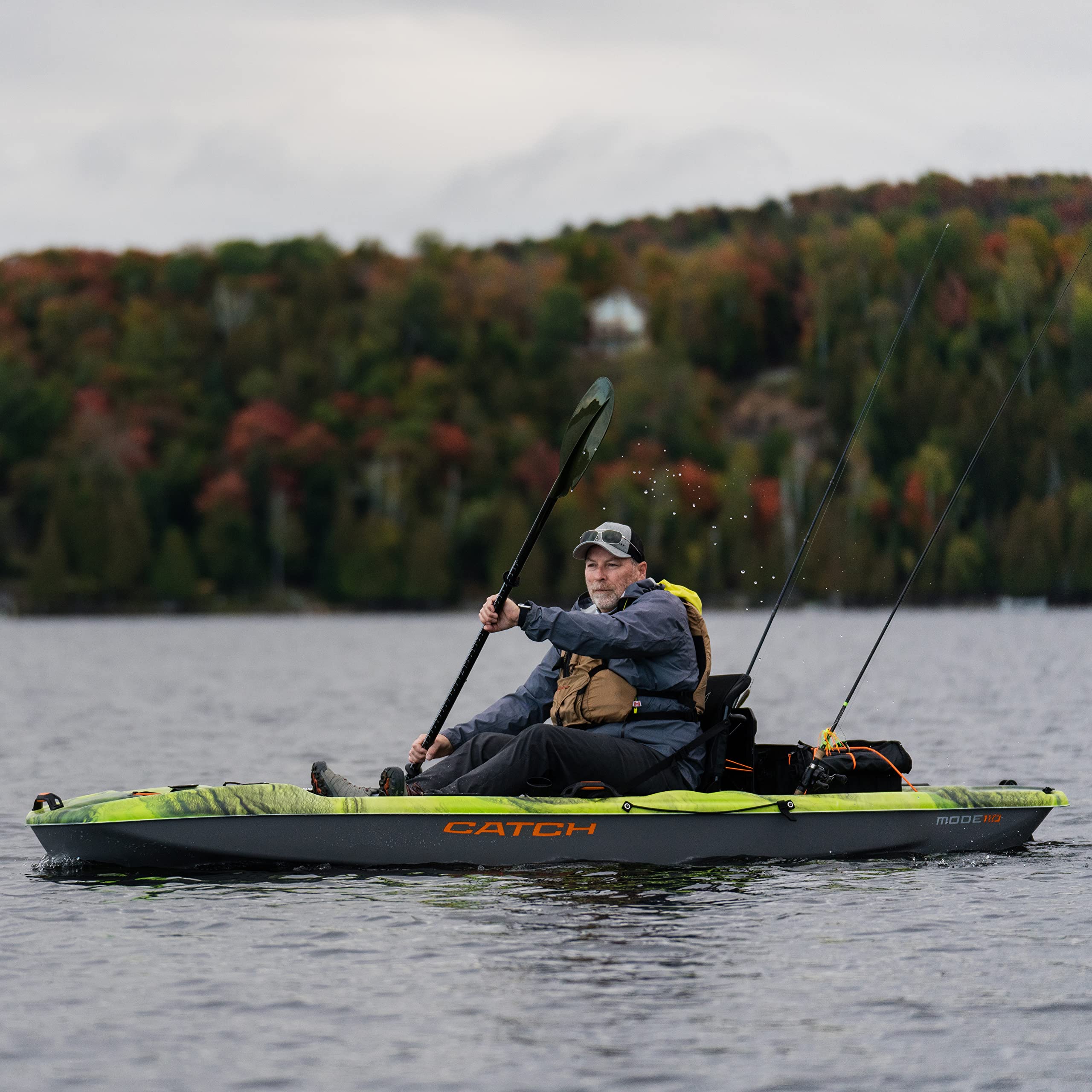 Pelican Catch Mode 110 Premium Angler Kayak – 10 ft 8 in Sit-On-Top with ERGOBOOST™ Seat & Tunnel Hull (Granite) - Image 12