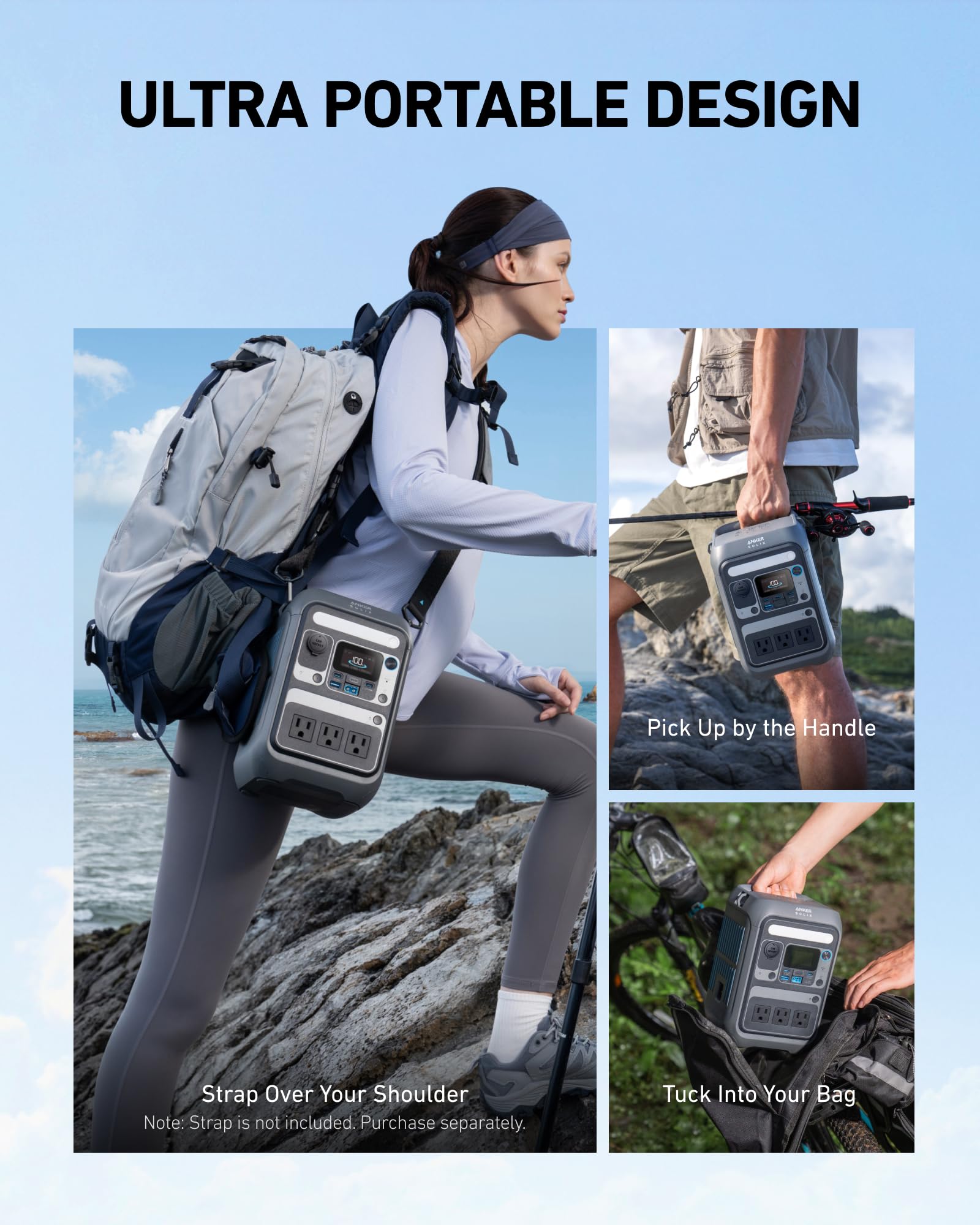 Anker SOLIX C300 Portable Power Station – 288 Wh LiFePO₄, 300 W (600 W Surge), 140 W Two-Way Fast Charge, 8-Port Solar Generator for Camping & Emergencies - Image 5