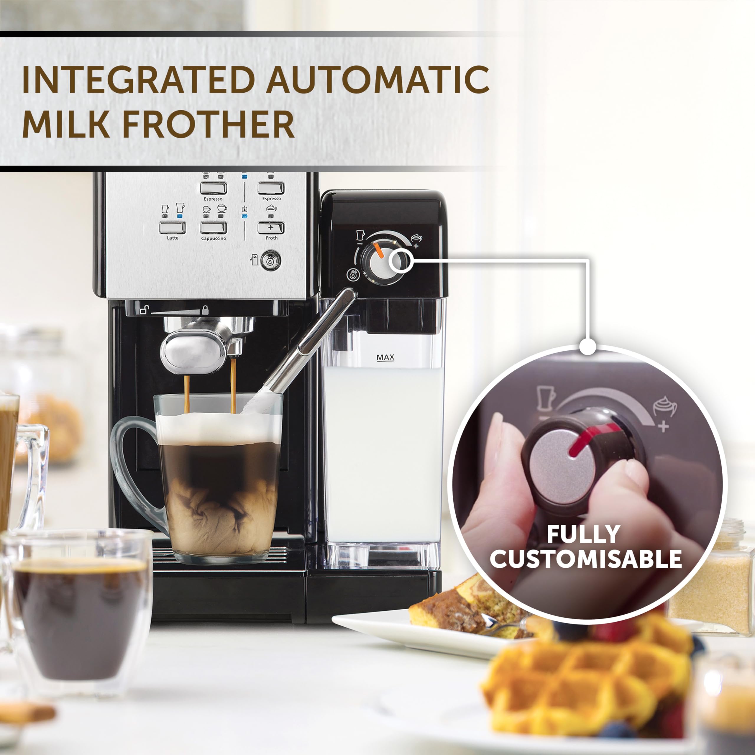 Breville One-Touch CoffeeHouse Espresso, Cappuccino & Latte Maker – VCF107 - Image 11