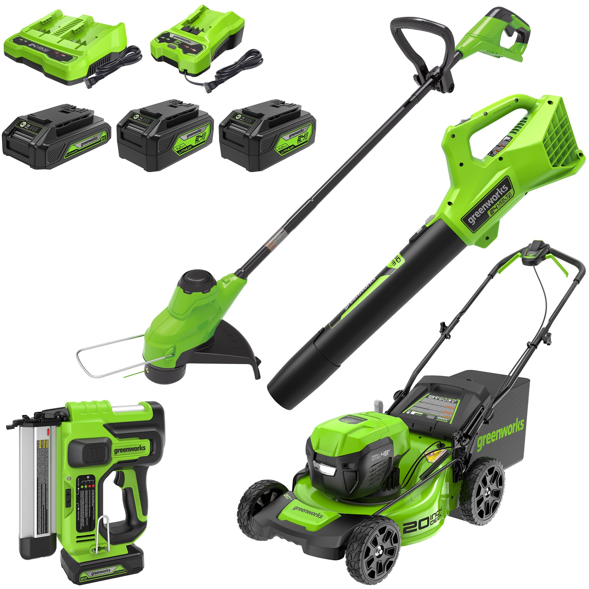 Greenworks 24V Brushless Cordless Push Lawn Mower – 13″ (33 cm) Deck, 4.0 Ah Battery & Charger Included - Image 7