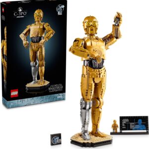 LEGO Star Wars C-3PO Droid Figure 75398 – Collectible Build-and-Display Model for Adults with Minifigure & Info Plaque – 25th Anniversary Star Wars Gift & Home Decor – 1,138 Pieces