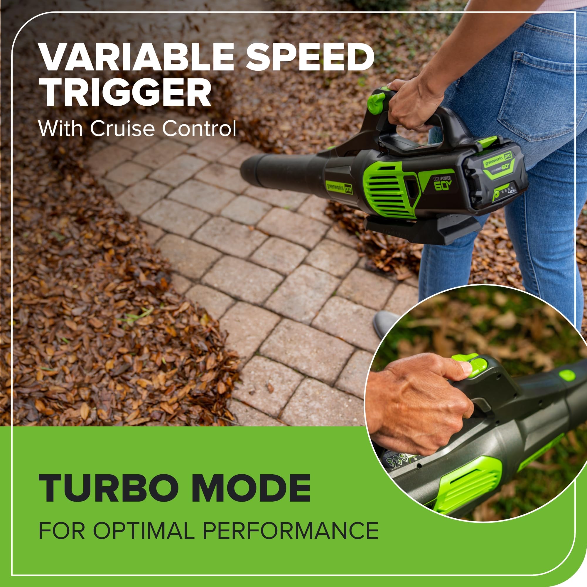 Greenworks 60V Brushless Cordless Push Lawn Mower – 17″ (43 cm) Deck, 4.0 Ah Battery & 3 A Rapid Charger, 40 Min Runtime - Image 13