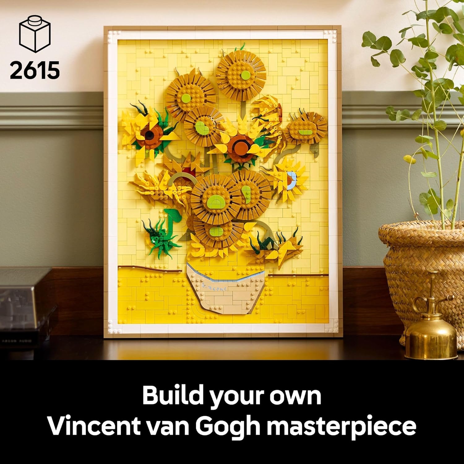 LEGO Art Vincent van Gogh Sunflowers 31215 – 3D Wall Art Building Set for Adults, Creative Home Decor Gift, Inspired by the 1889 Painting – 2,615 Pieces - Image 2