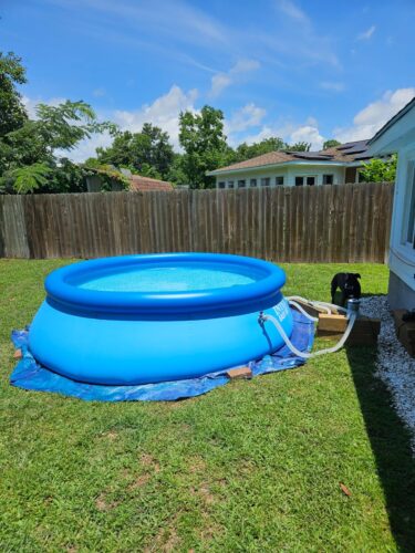 Intex 28167EH Easy Set Inflatable Pool Set – 15ft (4.57m) x 48in (122cm) Round Above Ground Pool with 1,000 GPH Pump, Ladder, Cover & Ground Cloth – 3,736 Gallon (14,141L) Capacity – 3-Ply PVC photo review