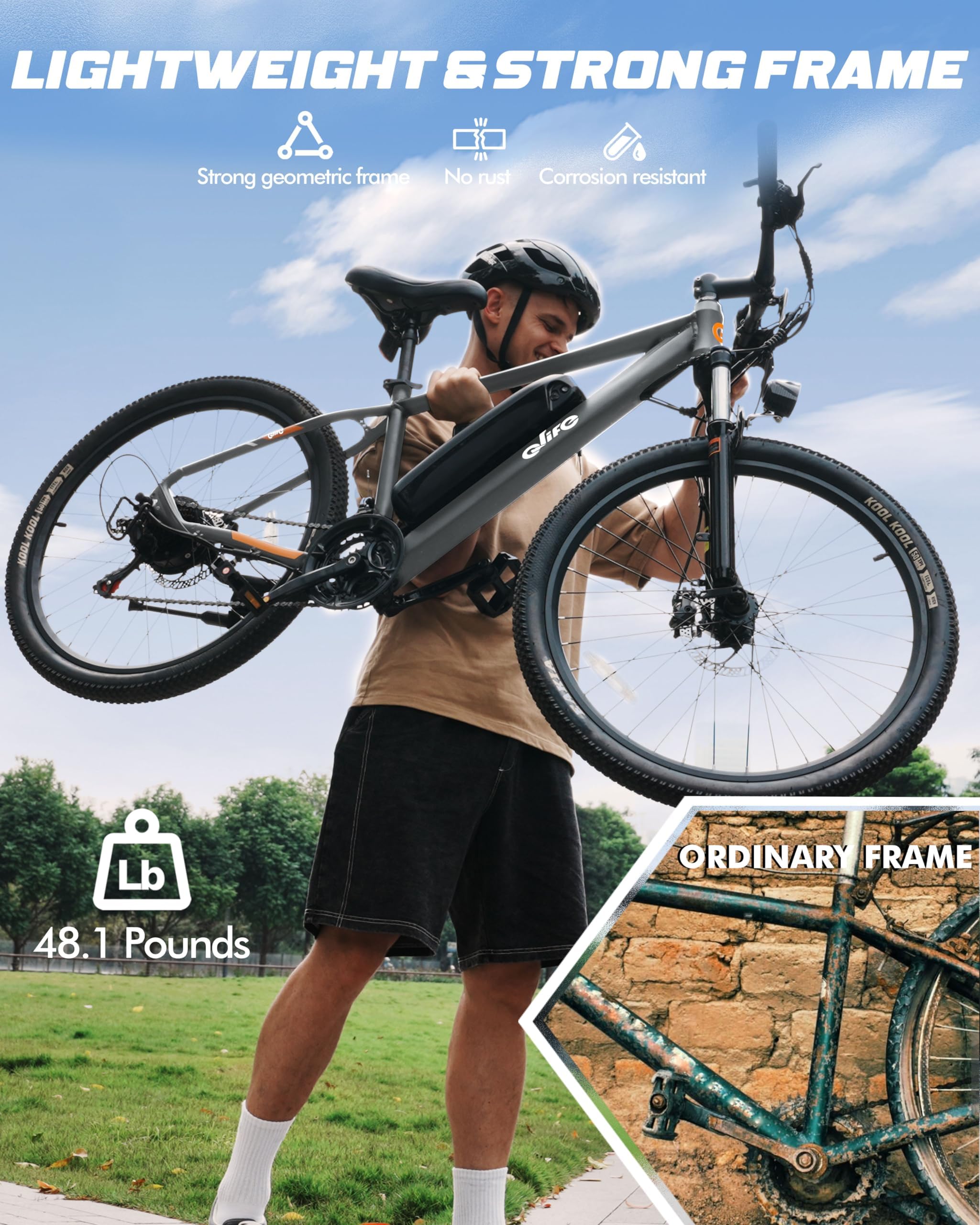 Racer Electric Bike for Adults - 21-Speed Mountain Lightweight Ebike with Peak 750W 22MPH Brushless Motor, 375Wh Removable Battery, 26X2.1 Tire Step Over E-MTB, Up to 40 Miles - Image 45