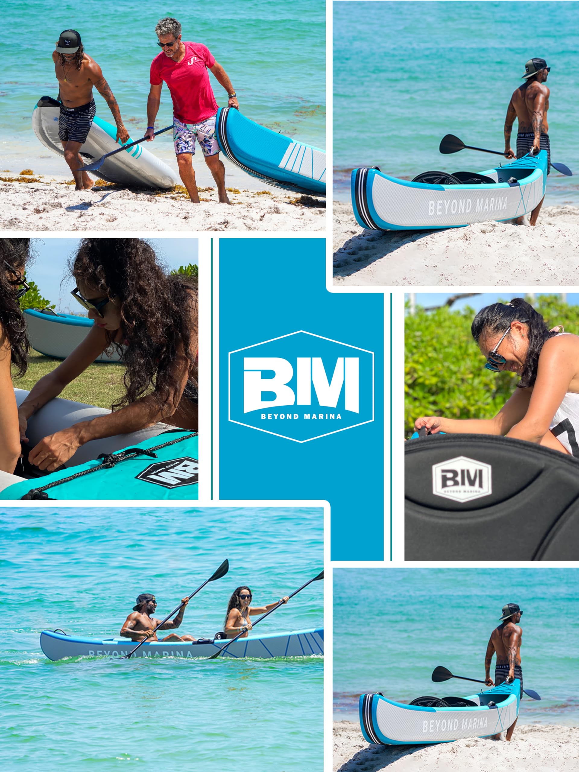 BEYOND MARINA Explorer Tandem Inflatable Kayak – Full Drop Stitch 2-Person Kayak with Paddles, Seats & Pump - Image 7