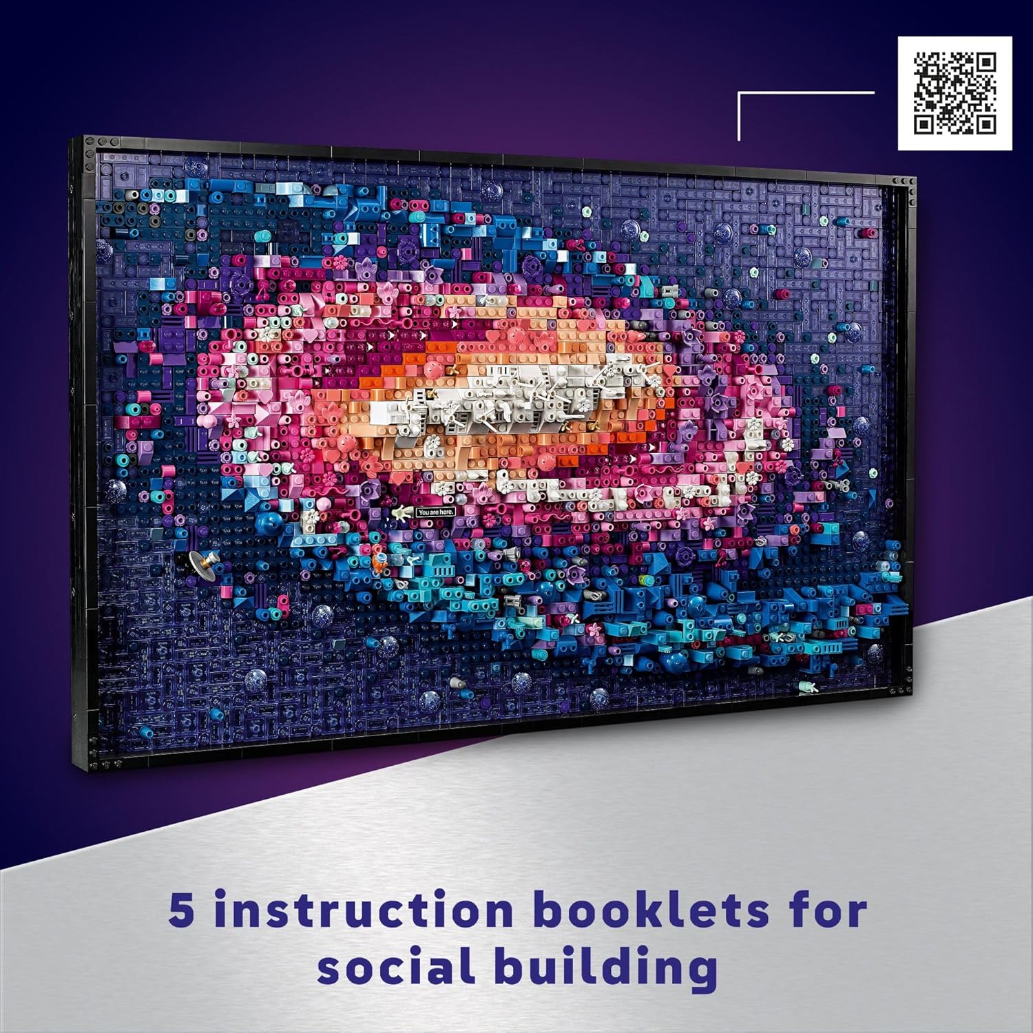 LEGO Art The Milky Way Galaxy 31212 – Space-Themed 3D Wall Art Building Set for Adults, 5-Panel Astronomy Display with Famous Celestial Features, 3,091 Pieces – Creative Gift for Space Lovers - Image 5