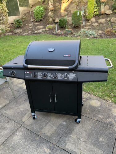 CosmoGrill Pro Deluxe 4+1 Gas Barbecue Grill – 5 Burner Outdoor BBQ with Side Burner, Warming Rack, Thermometer – Large Family Garden Grill (Model 93411) photo review