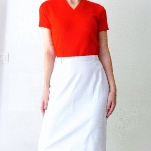 red t-shirt made in France embossed yeye sportwear  doormarts