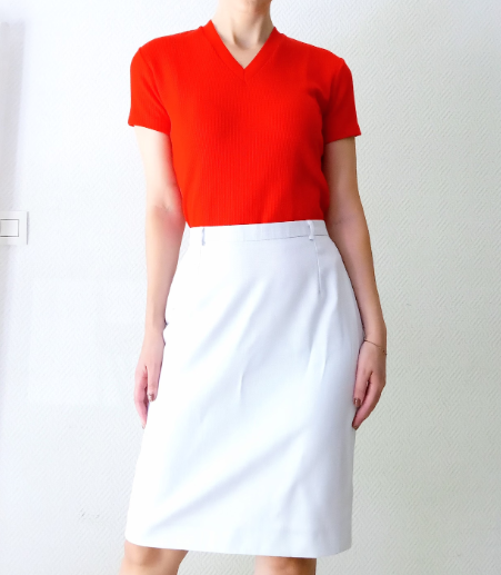 red t-shirt made in France embossed yeye sportwear  doormarts