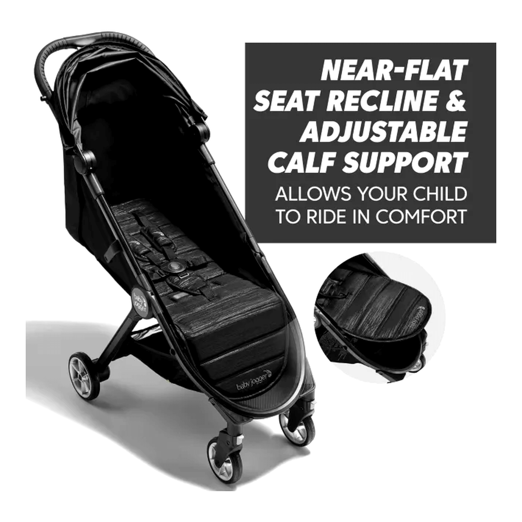 Baby Jogger City Tour 2 Single Compact Stroller Foldable Pushchair Shadow Grey