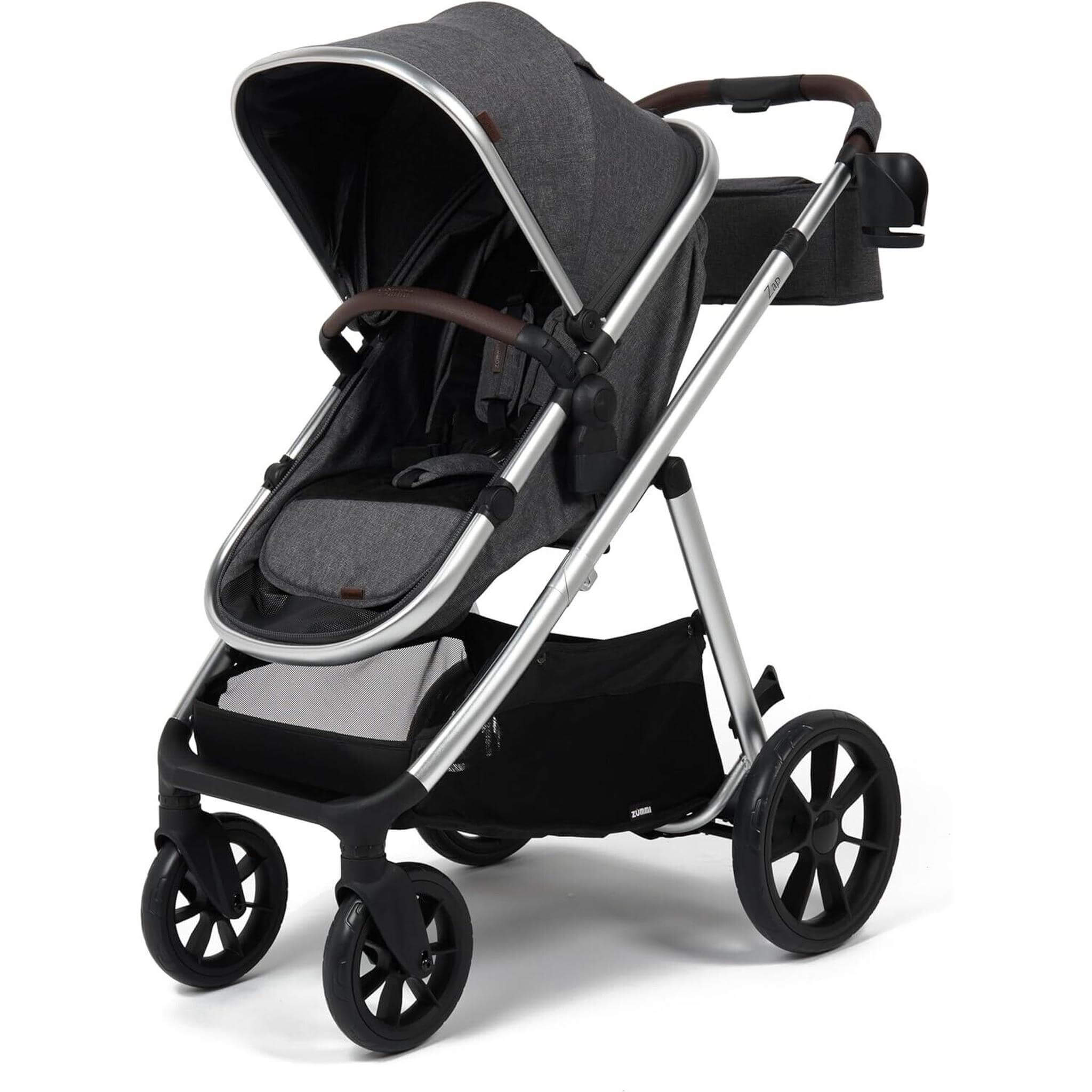 Babylo Zap Travel System Ride-on Board with i-Size Infant Carrier, Silver/Grey