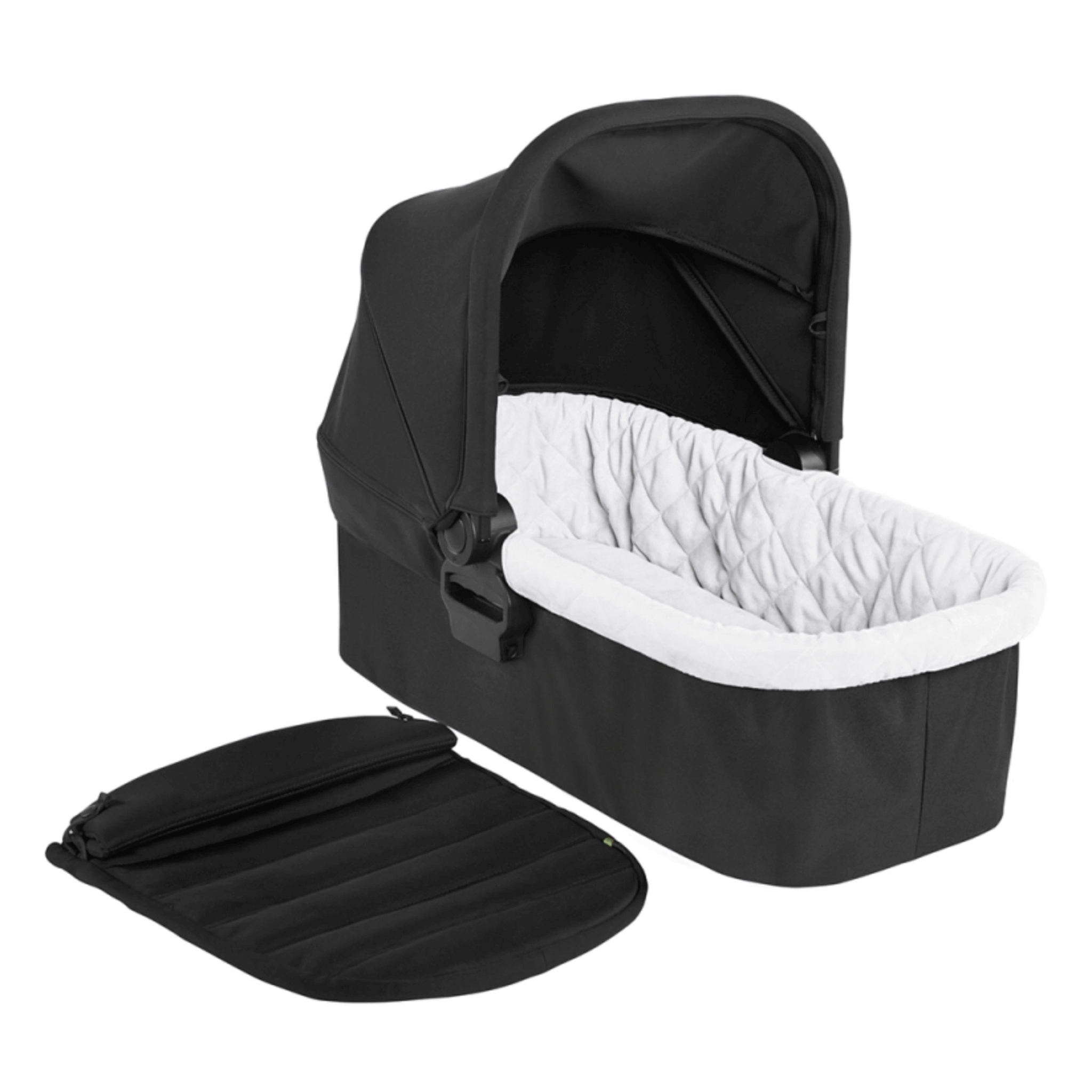 Baby Jogger City Mini 2/GT2 Single Carrycot – Jet | Quilted Interior, UV50 Canopy, Overnight Sleeping