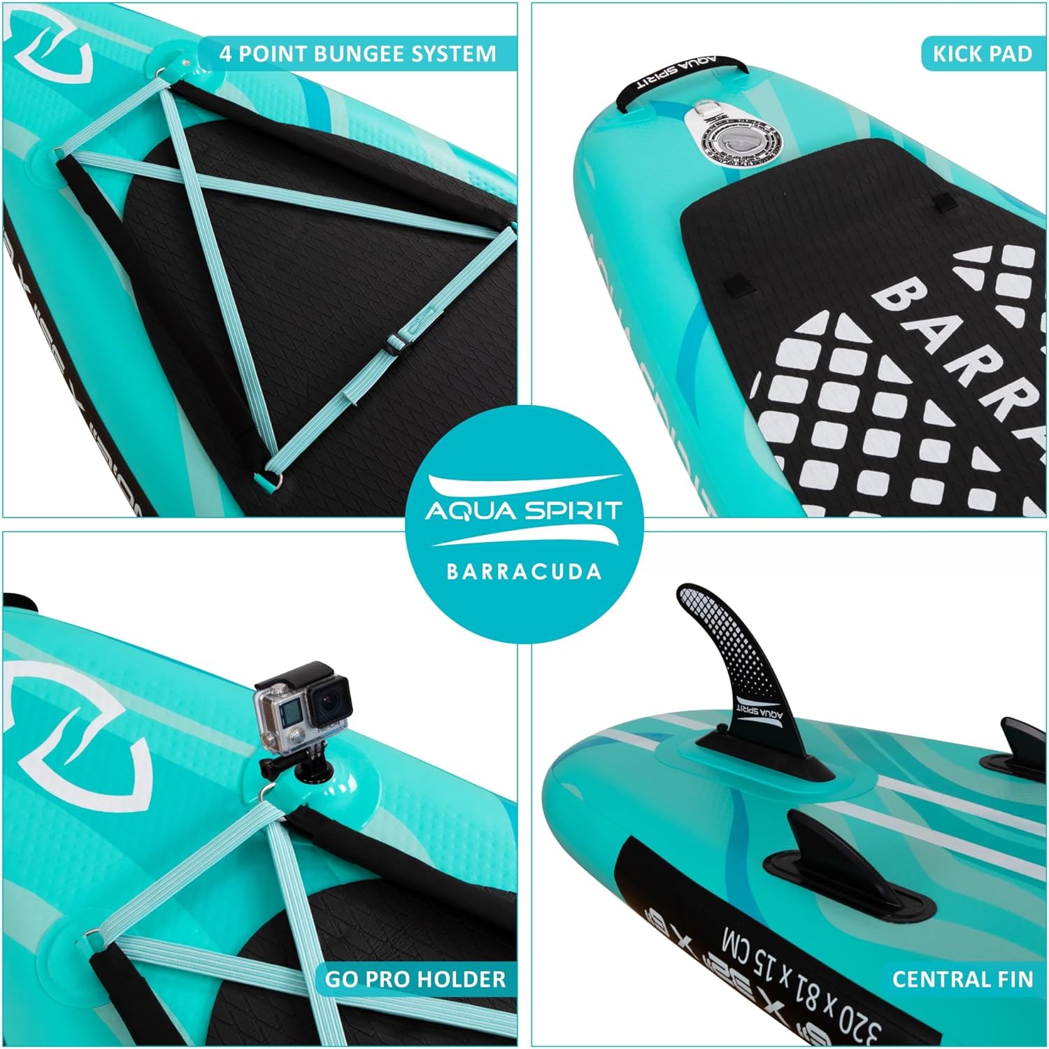 Aqua Spirit Barracuda iSUP/Kayak Inflatable Stand Up Paddle Board 2025 - Image 13