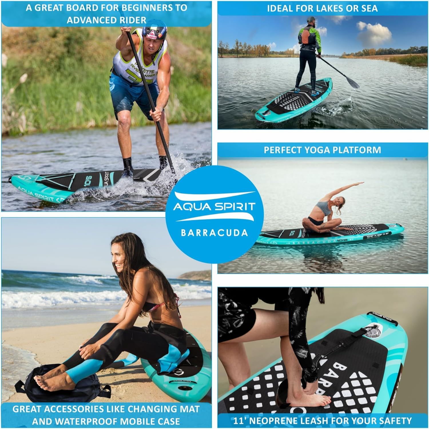 Aqua Spirit Barracuda iSUP/Kayak Inflatable Stand Up Paddle Board 2025 - Image 16