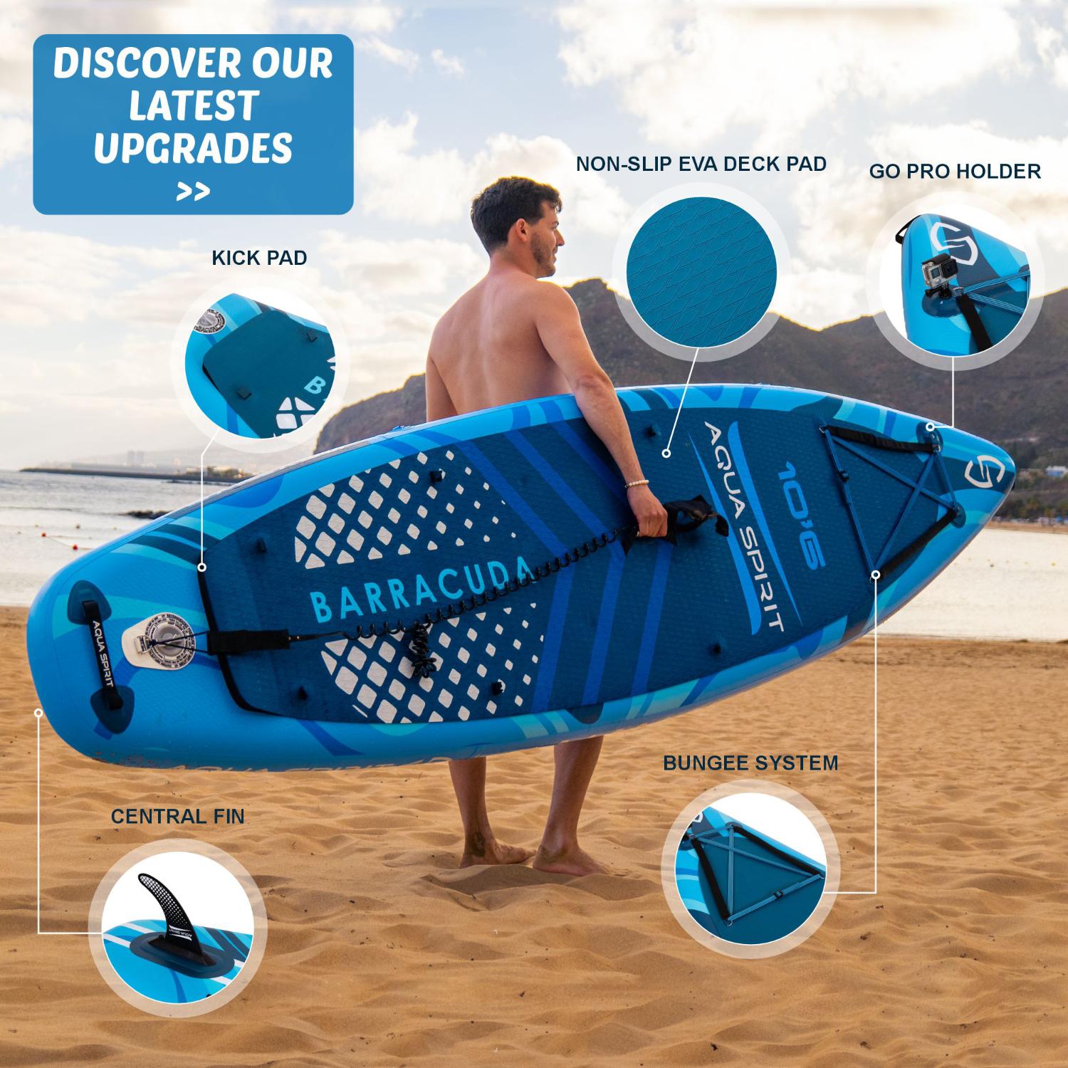 Aqua Spirit Barracuda iSUP/Kayak Inflatable Stand Up Paddle Board 2025 - Image 4