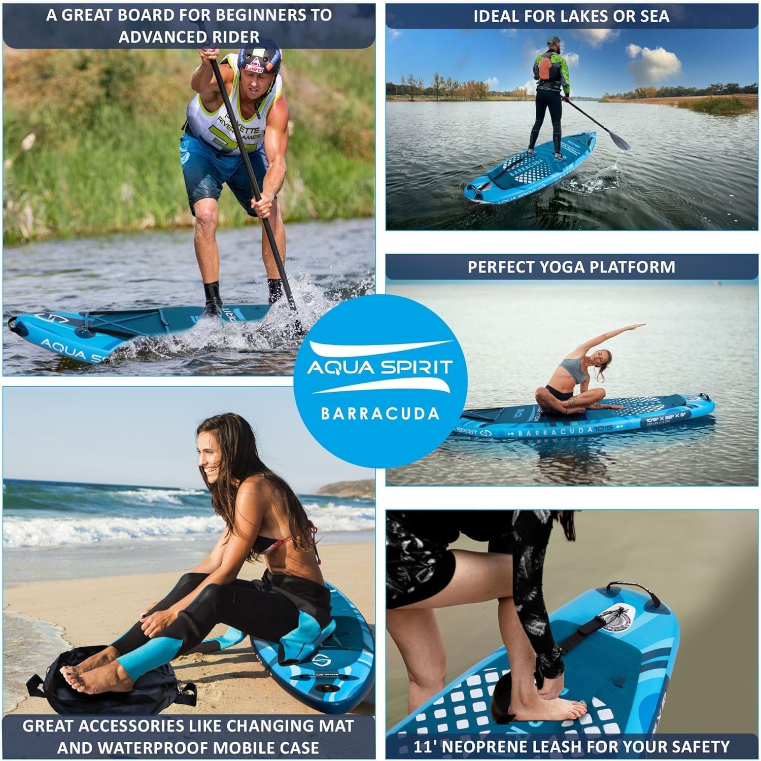 Aqua Spirit Barracuda iSUP/Kayak Inflatable Stand Up Paddle Board 2025 - Image 8
